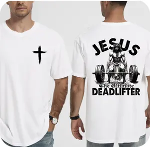 Jesus The Ultimate Deadlifter Shirt Jesus Tee Christian Workout Shirt Gym Faith Religious Fitness Apparel Motivational