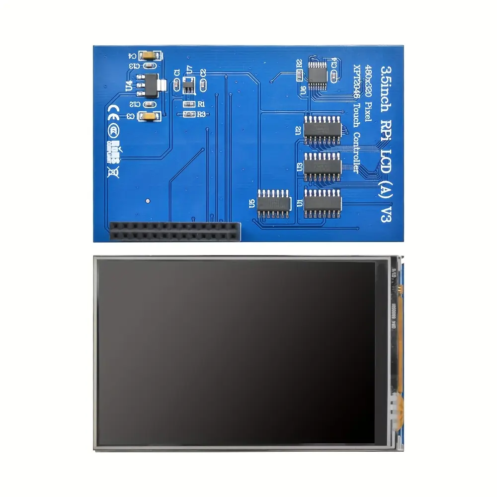 3.5 Inch 320x240 Raspberry Pi Touch Screen Display, Plug-and-Play SPI Interface TFT LCD Module, 5V Power, Video Playback, Driver Auto-Install, Compatible with Pi 0/1B/2/3/3B/3B+/4/4B/4+, for DIY Industrial Education Projects, Image Capture Support