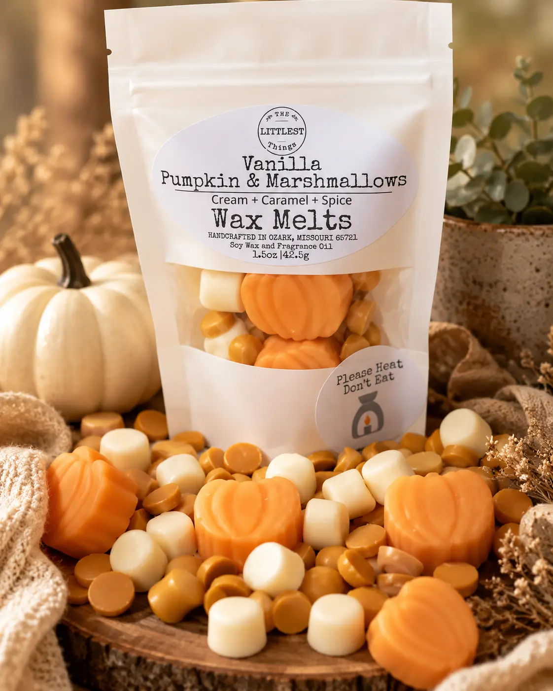 Vanilla Pumpkin Marshmallow Scented Wax Melt