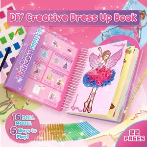 DLMdilemu Special Diamond Painting & Princess Book Makeup Craft Kits Foil Art Books Set for Girls Handcraft Educational Toys Crafts Kit Christmas Gifts