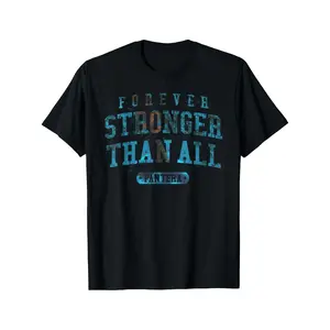 1 PCs Pentra Forever Powerful Adult T-shirt, 180G Cotton Crew Neck, Casual Loose Design, Medium Elastic, Four Seasons Short Sleeve T-shirt, Geometric Pattern, Digital Thermal Transfer Design, Breathable and Soft