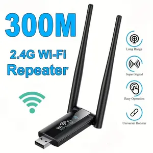 300Mbps USB WiFi Repeater, Wireless Extender, WiFi Signal Amplifier Booster, Long Range Home Network Extension