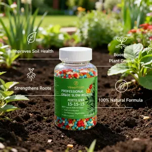Granular Plant Fertilizer for Indoor and Outdoor Use with Steady Nutrient Release