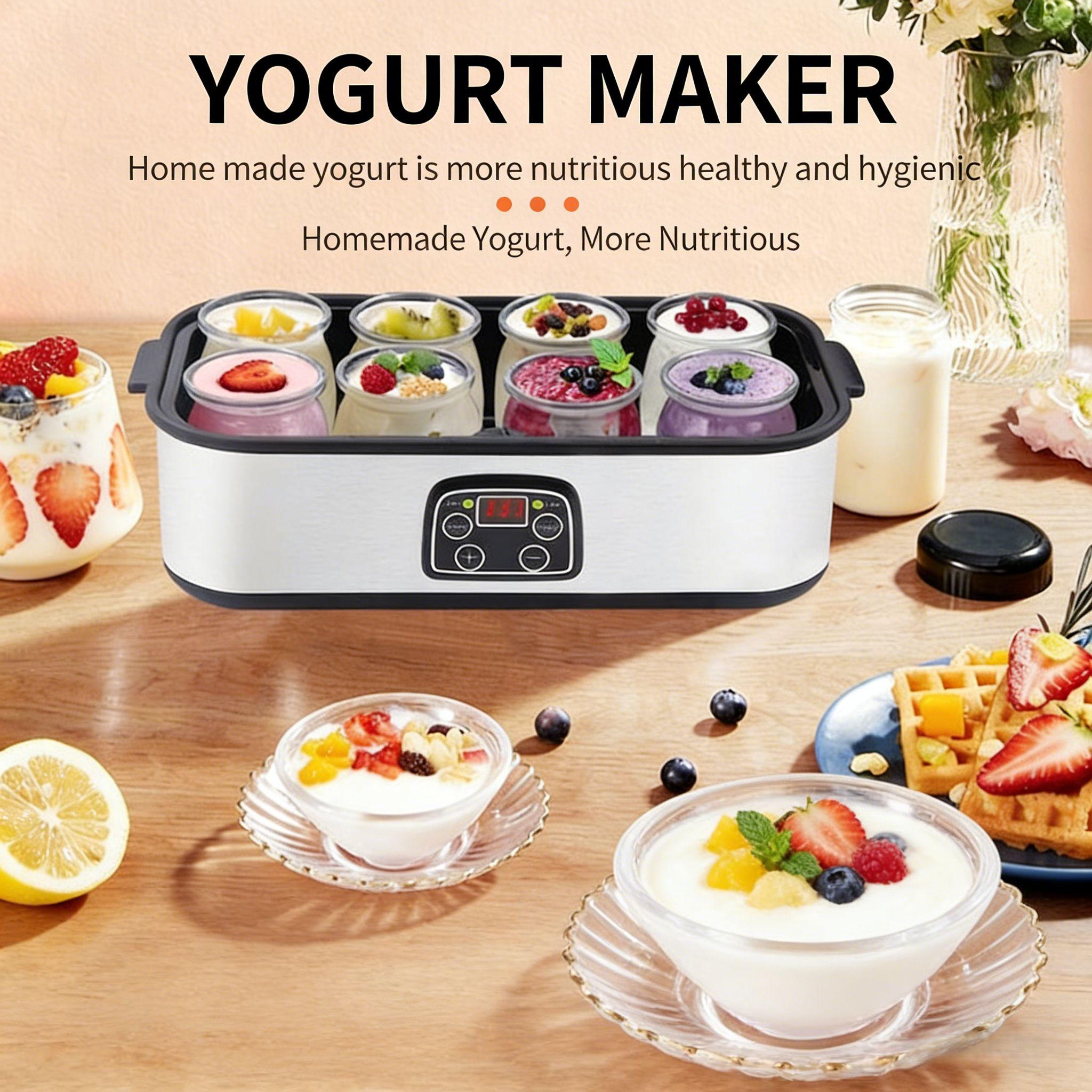 Homemade Yogurt Maker with 5 FREE Kitchen Tools - Healthy, Fresh Yogurt Anytime! Homemade Yogurt Maker with 5 FREE Kitchen Tools - Healthy, Fresh Yogurt Anytime!