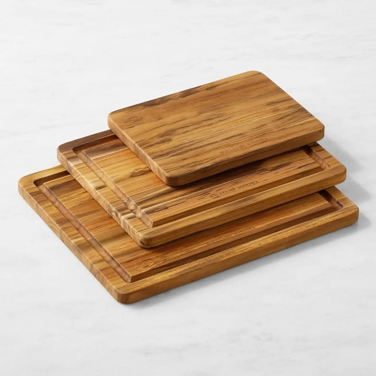 Williams Sonoma Cutting & Carving Boards, Set of 3, Teak