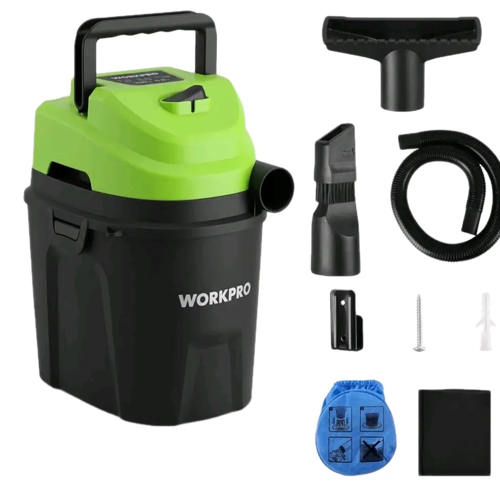 WORKPRO Portable Wet Dry Vacuum Cleaner 1.5 Gallon Shop Vac for Car Garage Home