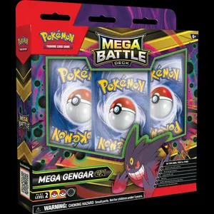 Pokemon Mega Gengar Battle Deck with 3 Promos and Battle Mat for Trading Card Game Players