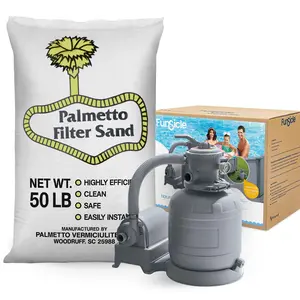 Palmetto Filter Sand for Pool Sand Filters, 50 Pound & Funsicle Sand Filter Pump