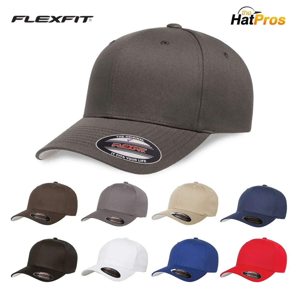 Classic ORIGINAL 6-Panel Fitted 6277 Baseball Cap HAT S/M L/XL XXL