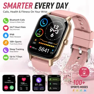 [Summervibes] Tukio 1.69'' Touch Screen Smartwatch with Fitness Tracker Sleep Monitor Pedometer Stopwatch for Fitness Enthusiasts Holiday Gift Wearable Device Summervibes