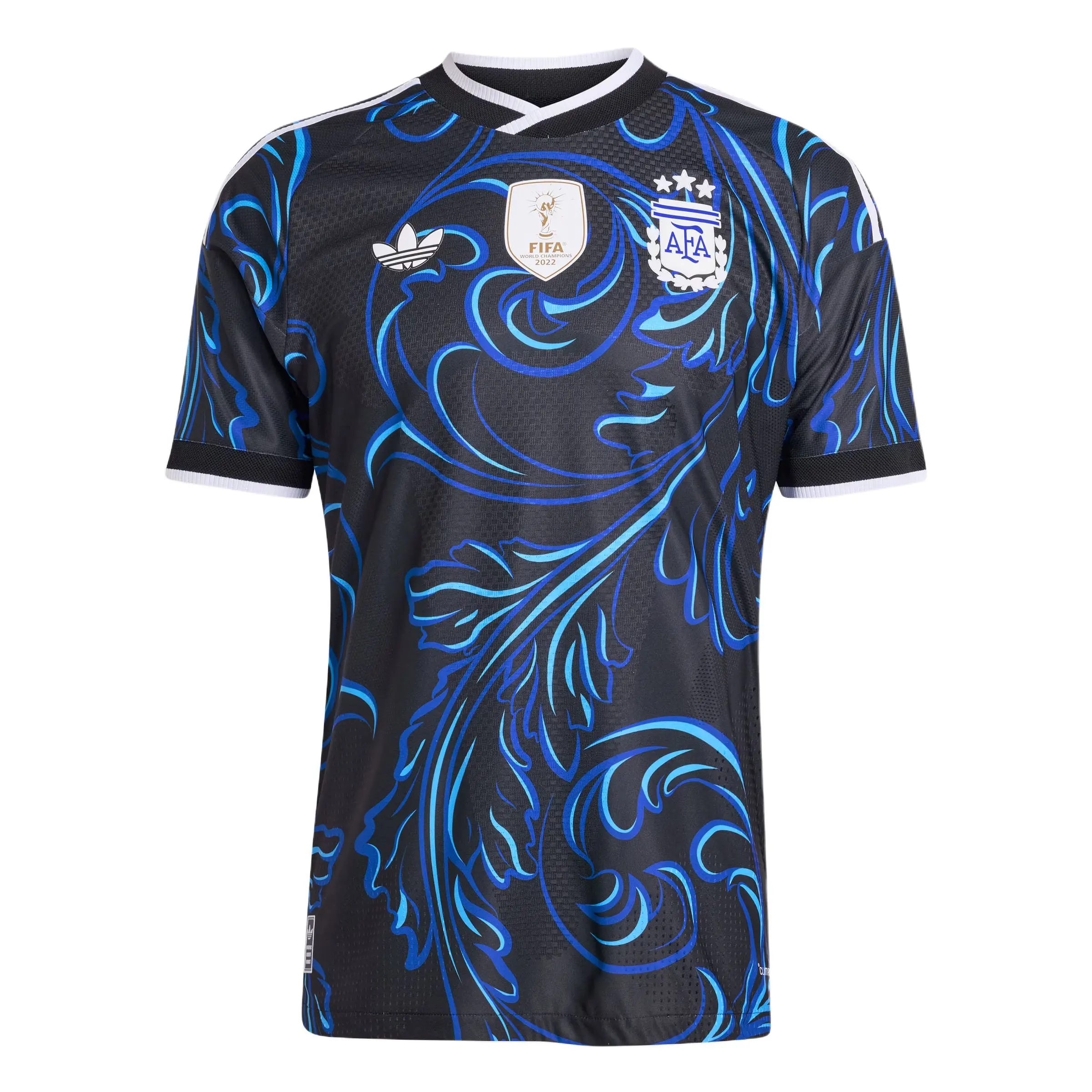 Adidas 2026 Argentina Away Authentic World Cup Unisex Jersey, Black/Lucid Blue/Blue Burst, WC2026 Professional Soccer Shirt, Argentina Jersey, Soccer Jerseys