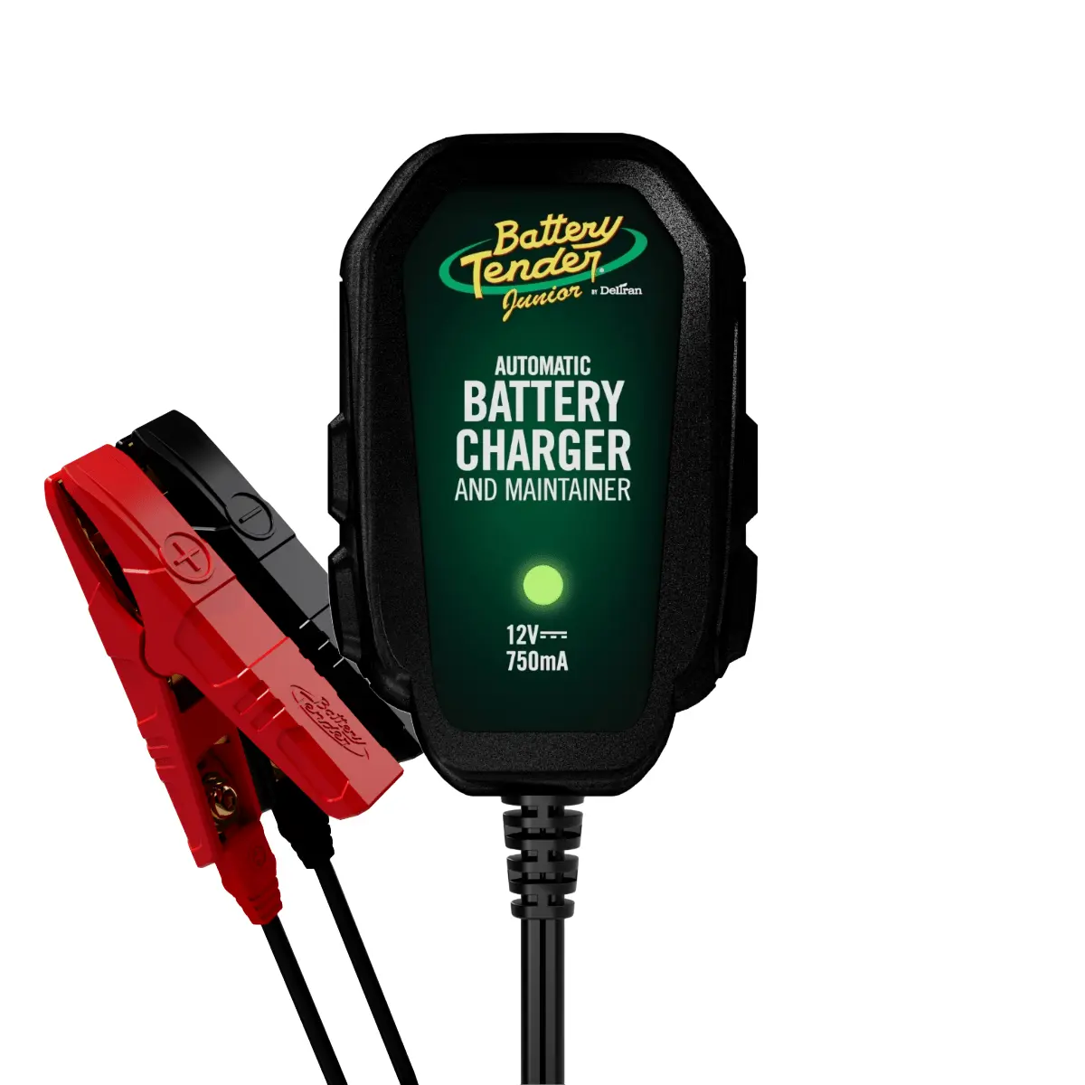 Battery Tender Junior 750mA 12V Automatic Car Battery Charger & Maintainer with LED Indicator, Bulk Charge Capability for Motorcycles, ATVs