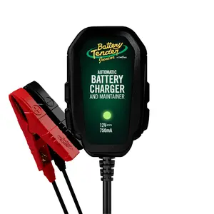 Battery Tender Junior 750mA 12V Automatic Battery Charger and Maintainer for Motorcycles ATVs Lawnmowers with LED Indicator