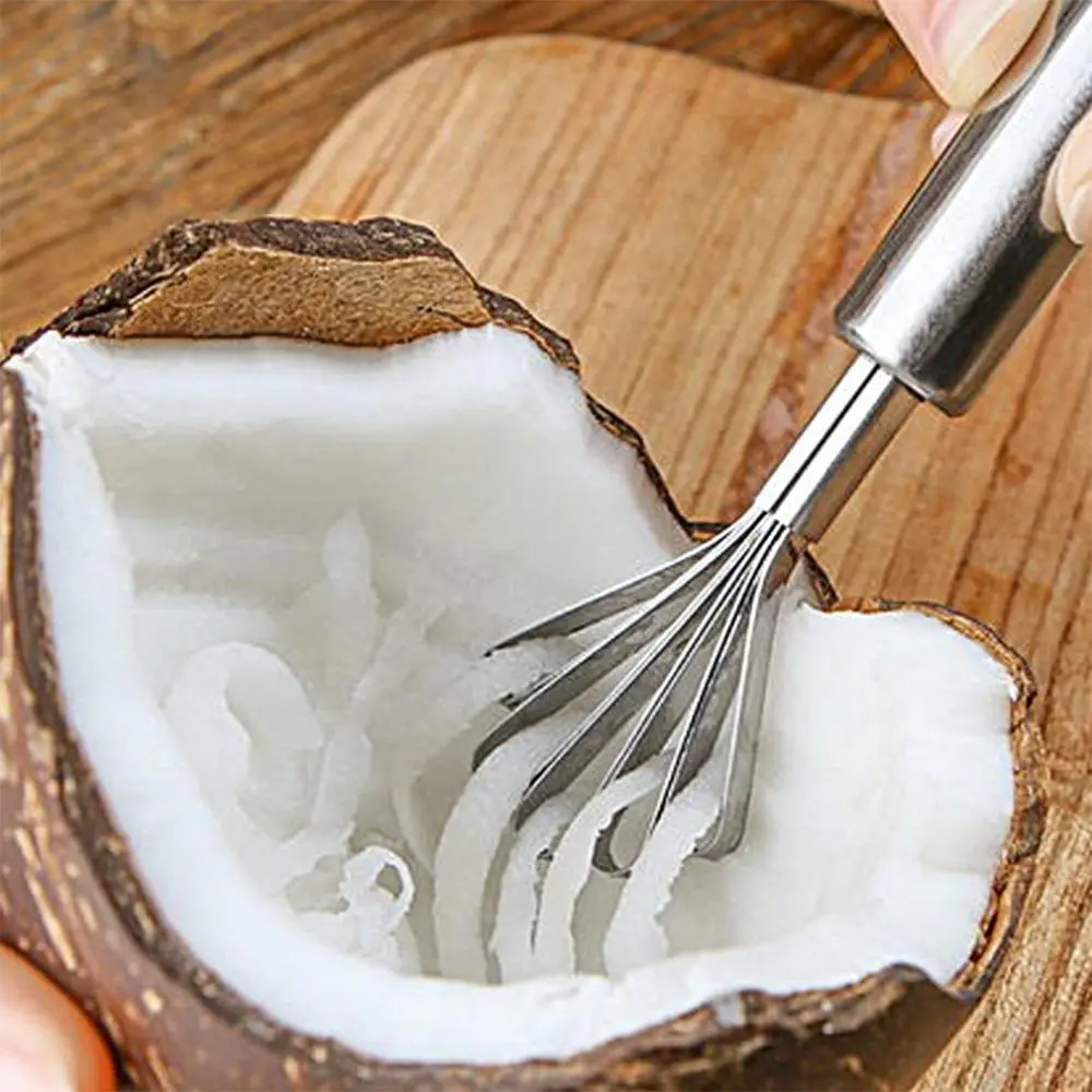 Stainless Steel Coconut Slicer, Coconut Meat Slicer, Household Multifunctional Coconut Meat Slicer, Kitchen Small Tool, Stainless Steel Cutter, Utensils