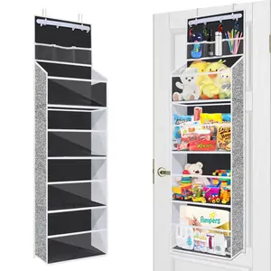 All-IN-ONE Over the Door Organizer, Super Behind the Door Storage Organizer with Door Rack and Large Clear Windows, Wall File Organizer, Hanging Organizer