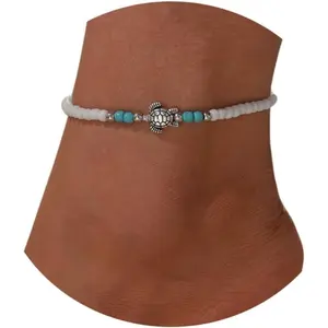Boho Turtle Anklet Beaded Anklet Bracelet Fashion Beaded Foot  Anklets for Women