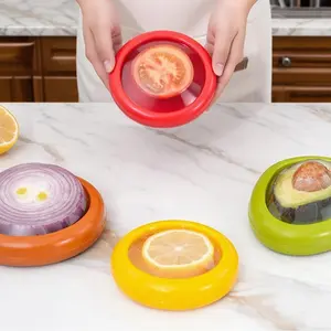 4 Pack Large Capacity Fruit Storage Containers, BPA-Free Reusable Stackable Organizer for Avocado Onion Lemon Potato Vegetables & Fruits, Food Storage