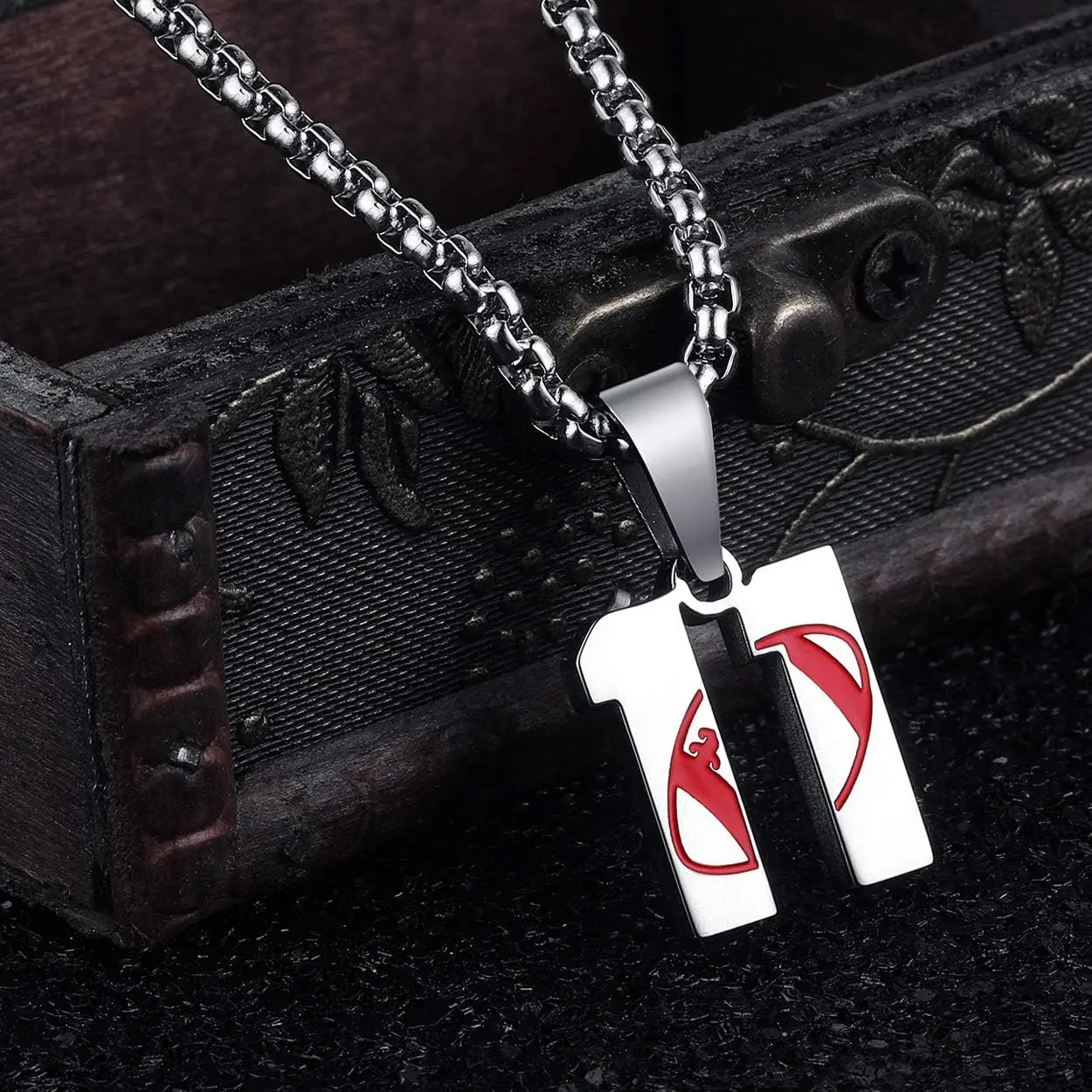 Unisex Engraved Football Rugby Jersey Number 0-99 Pendant Necklace - 22+2 Inch Adjustable Stainless Steel Chain, Stainless Steel Jewelry, Christening, Team Gift, Gift-Ready