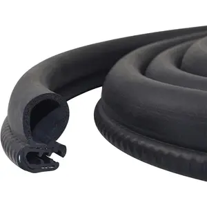 Automotive Door Weather Stripping 20Ft Rubber Edge Trim Seal Gasket For Car,Bus,Camper,Boat,RV,Truck Doors