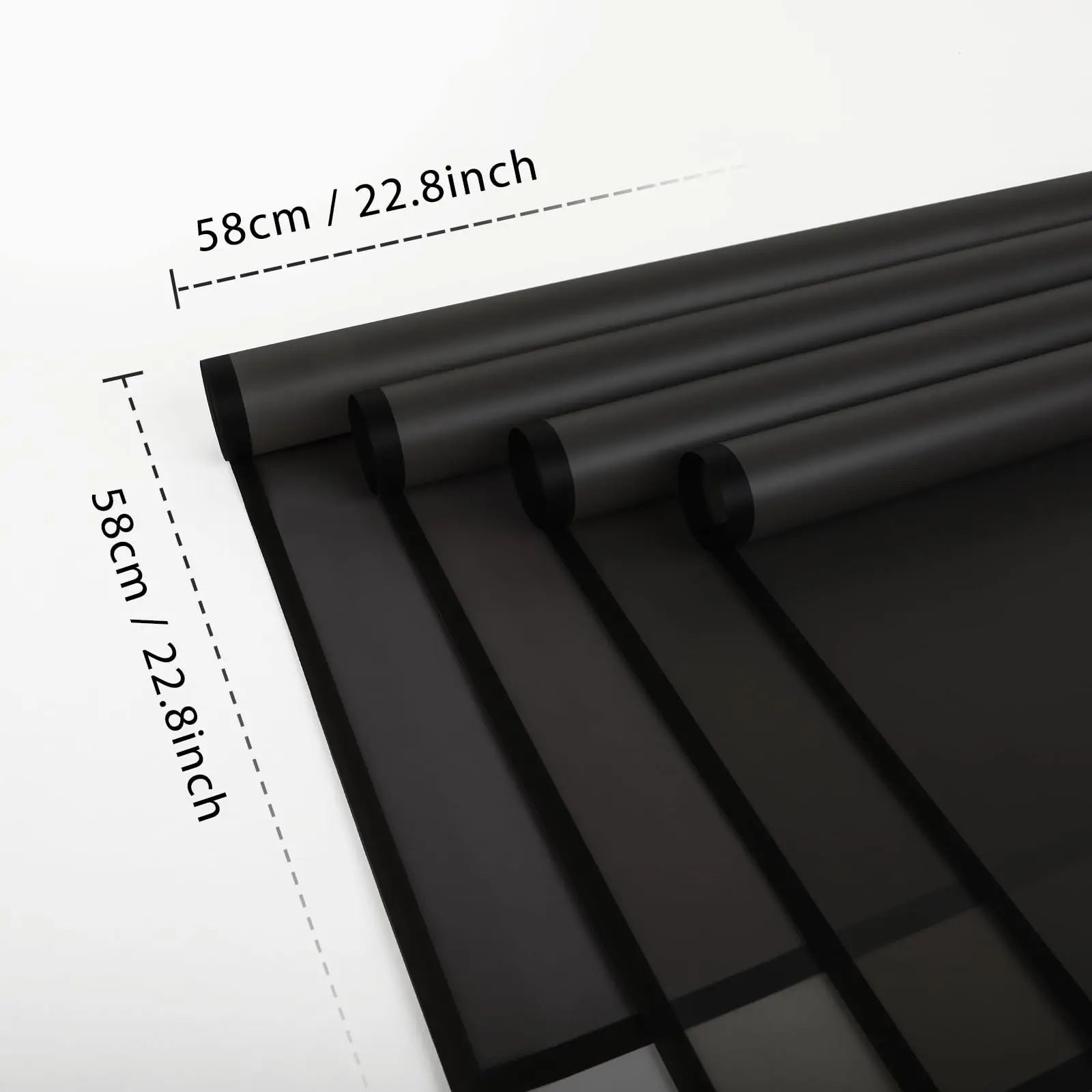 20 Sheets Elegant Black Waterproof Frosting Flower Wrapping Paper - Premium Florist DIY Craft Packaging Material for Valentine's Day, Mother's Day, Weddings