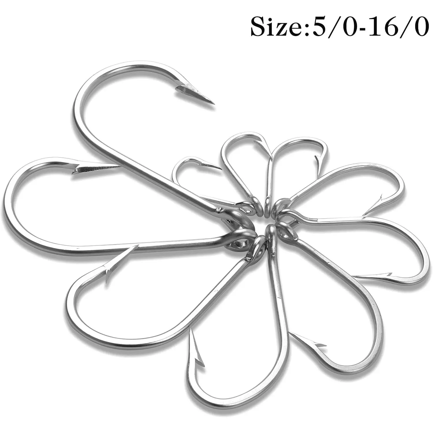 Saltwater Large Giant Shark Alligator Fishing Hooks Big Game Stainless Steel J Fishing Hooks Extra Strong Large Fish Hooks for Tuna Swordfish Catfish Size 5/0-20/0 - TikTok Shop Saltwater Large Giant Shark Alligator Fishing Hooks Big Game Stainless Steel J Fishing Hooks Extra Strong Large Fish Hooks for Tuna Swordfish Catfish Size 5/0-20/0 - TikTok Shop