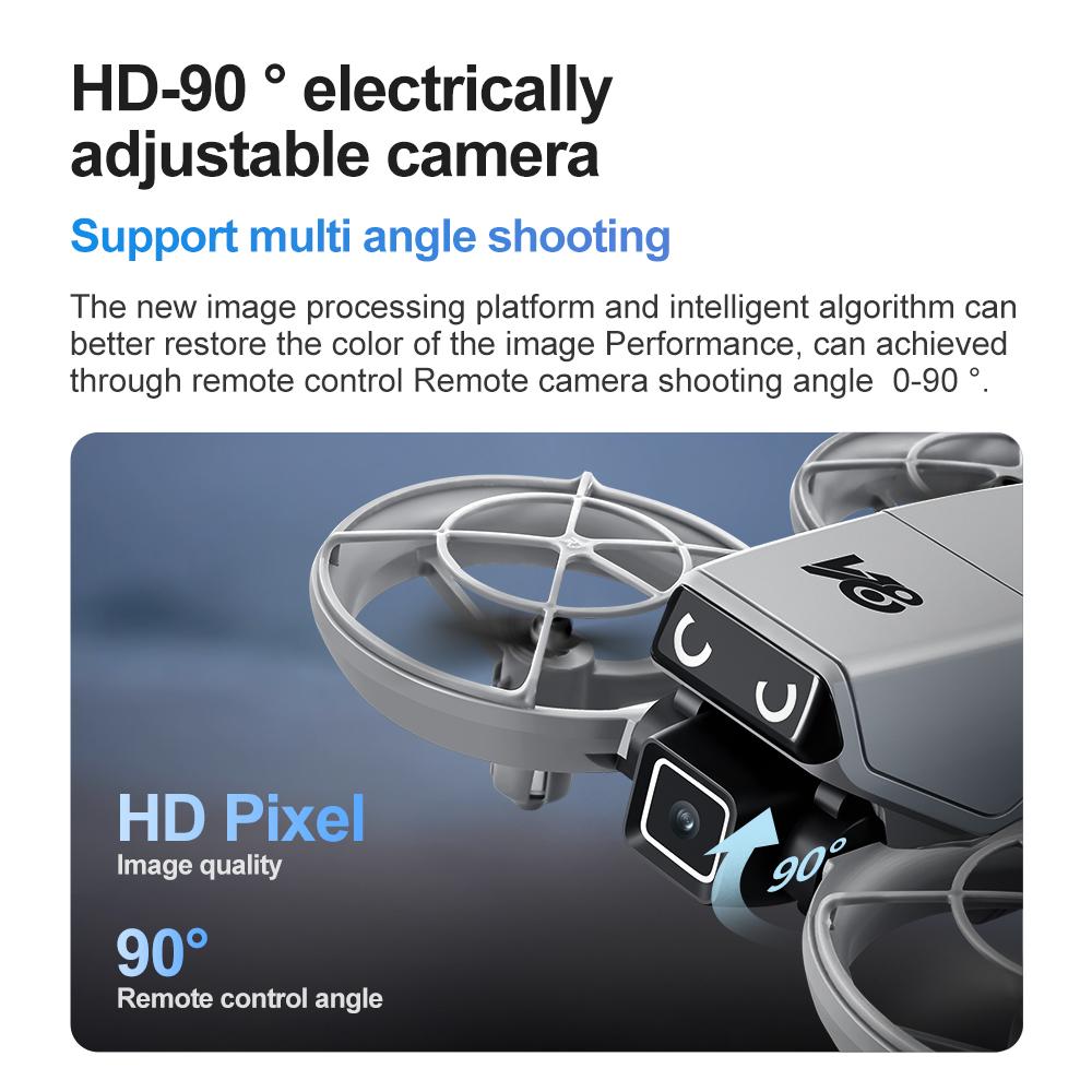 HD Mini RC Drone with Dual Cameras, Optical Flow Positioning, 360° Stunt Rolls, One-Key Takeoff and Landing, Ideal for Beginners, Indoor/Outdoor Flight, Includes 2 Batteries, Stable and Easy to Control obstacle avoidance