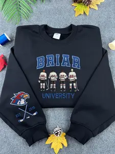 Briar University Embroidered Sweatshirt, Briar U Embroidered Hoodie, Off Campus Series Bookish, Hockey Romance Sweatshirt, Gift for Her