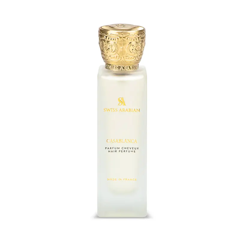 Swiss Arabian Casablanca Hair Mist - Fruity, Woody, Amber Moisturizing Hair perfume for Women with Vitamin E & UV Protection - Long-Lasting Shine & Gloss - 50ml