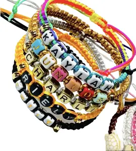 Macrame Personalized  Name  Bracelets, Adjustable Sliding Knots Bracelets, Non Stretch  Women Men Bracelets, Birthday Gifts, Anniversary, Friendship, Couples, BFF,