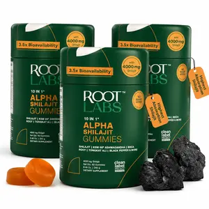 Root Labs Alpha 10-in-1 Shilajit Gummies 4000 mg | New Year New Me Edition | Start 2026 Strong | Energy, Stamina & Focus | Zero Sugar | KSM-66 Ashwagandha, Tongkat Ali, Maca | Vegan | 60 Count | Transform Your Health Goals