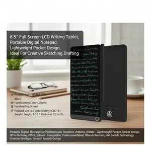 6.5" Full Screen LCD Writing Tablet, Portable Digital Notepad, Lightweight Pocket Design, Ideal For Creative Sketching Drafting