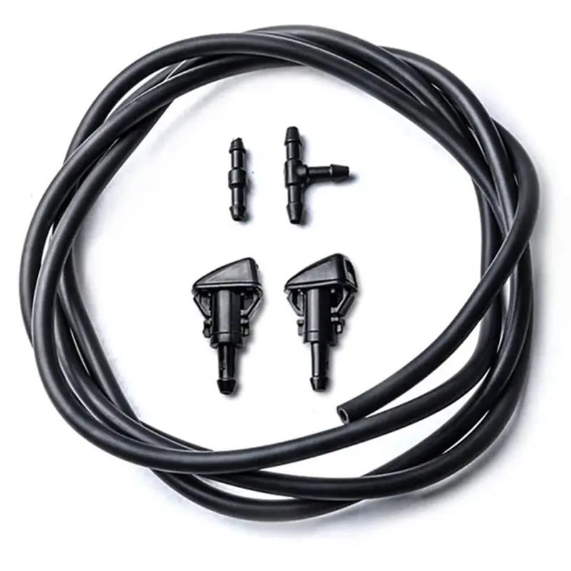 Windshield Washer Squirter Nozzle Spray Car Wash Accessory - ABS Hose Connector Set for Chrysler, Dodge, Jeep, Ram C/V, 2011-2017 Ram 3500 - Part Nos. 4805742AB, 5113049AA, 5116079AA, 5160308AA