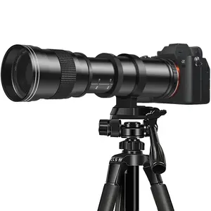 420-800mm F/8.3-16 Long Lens Manual Zoom, Compatible with Canon Nikon Sony Mirrorless Cameras, Integrated Mount, Beginner Bird Photography, Photography Equipment, Camera Accessories