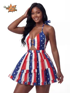 SUPÊR VÃLUE CHOICE Summer 250years Reily Maxi Dress USA Fashio Latina Style Bloggers Football Rush soccer jersey Sexy A line World Cup party supplies USMNT World Cup 2026 goal outfit Floral Leaf Pattern Geometric   Homecoming Gala Casual Matching Outfit
