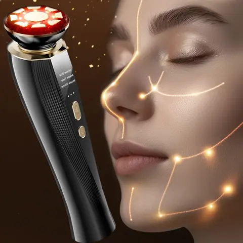 Home Beauty Instrument, Facial Massage Import Export Device, Lifting Firming Warmth Cleansing Vibration Face Massager, USB Charging Smart Home Facial Beauty Massager, Facial Care Instrument, Face Beauty Devices
