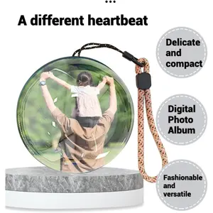 3D Digital Crystal Ball Video Player with WiFi Customizable Electronic Display Sphere for Family Memories Couples Anniversaries and Pets Gift Wedding