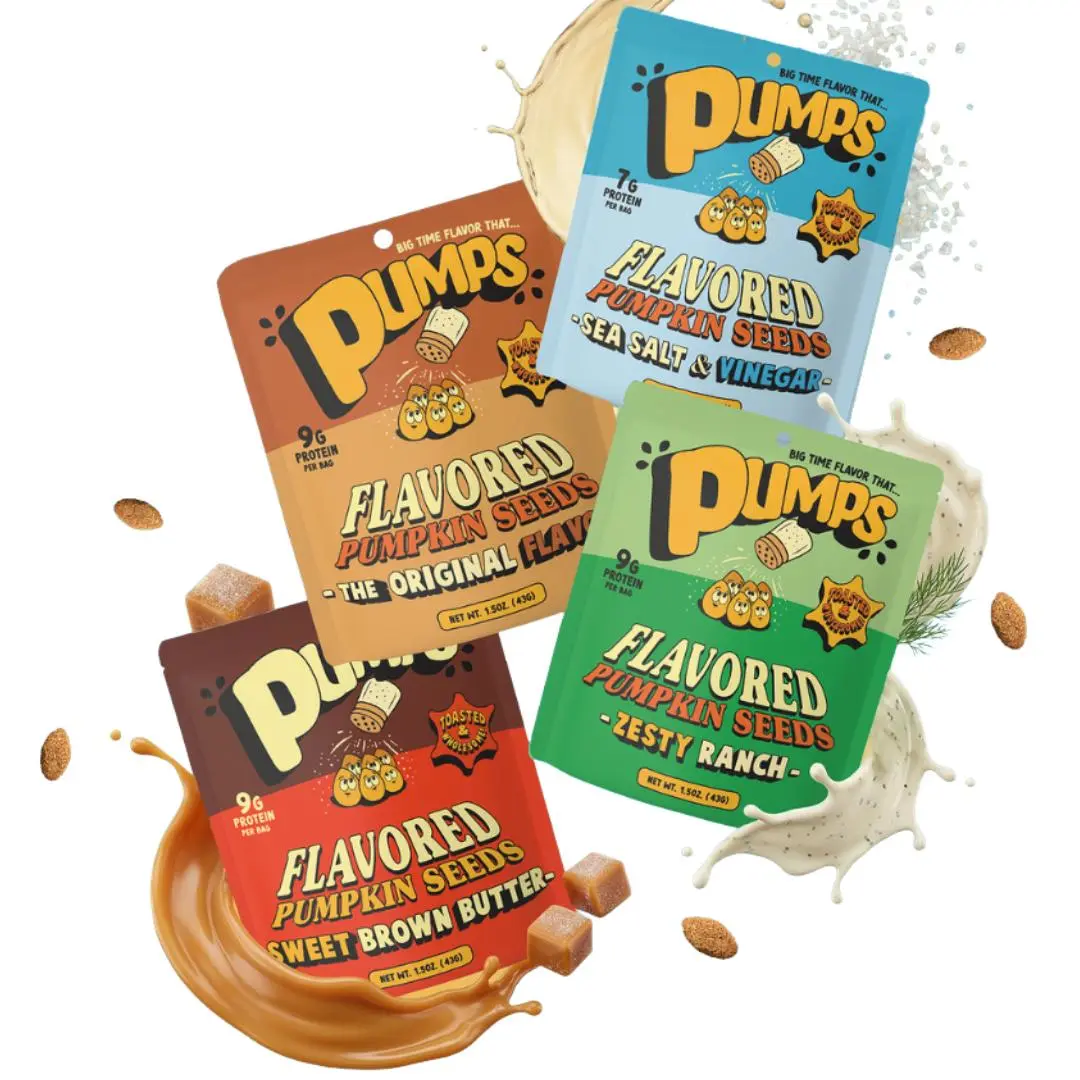 Pumps Flavored Pumpkin Seeds Starter Pack, Healthy Vegetarian Snack