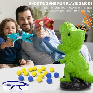 Shot Shooting Toy - Ball Target Shooting Game - Floating Ball Target Cool Birthday Gifts Toys Best Gift - Gun, Movable Dinosaur Shooting Toys for Boys,with 1/2 Air Pump Guns, EVA Foam Balls, Handheld Pneumatic Blasting,Kids Christmas Gifts, Family Pack