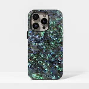 Abalone Shell Natural Design, Sturdy Glossy Cover for iPhone 17, 16, 15, 14, 13, 12, 11, Pro Max,  Galaxy S23, S22, S21, S20 Ultra