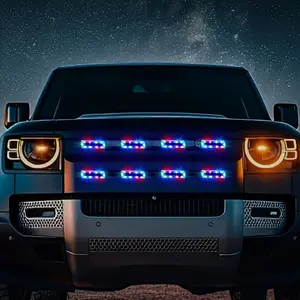 1 pc Portable Solar Ambient Light, Waterproof LED Decor Lamp for Car Motorcycle Bicycle Night Driving Safety Warning, Can Be Combined Into Cool Light Arrays for Outdoor Decoration