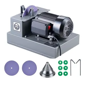 fathersdaygift VEVOR Lawn Mower Blade Sharpener, 2/3HP Lawnmower Blade Grinder with 7 Ceramic Grinding Wheel and Balancer, 30 or 40 Blade Sharpening Machine for High Lift, Low Lift, Gator Flat Blades
