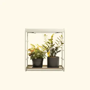 Vego Garden Plant Stand Indoor with Grow Light, Tabletop Metal Corner Plant Display Shelf with Full Spectrum LED Grow Light, Plant Rack for Seed Starting, Leafy, Herbs, Fruits & Microgreens