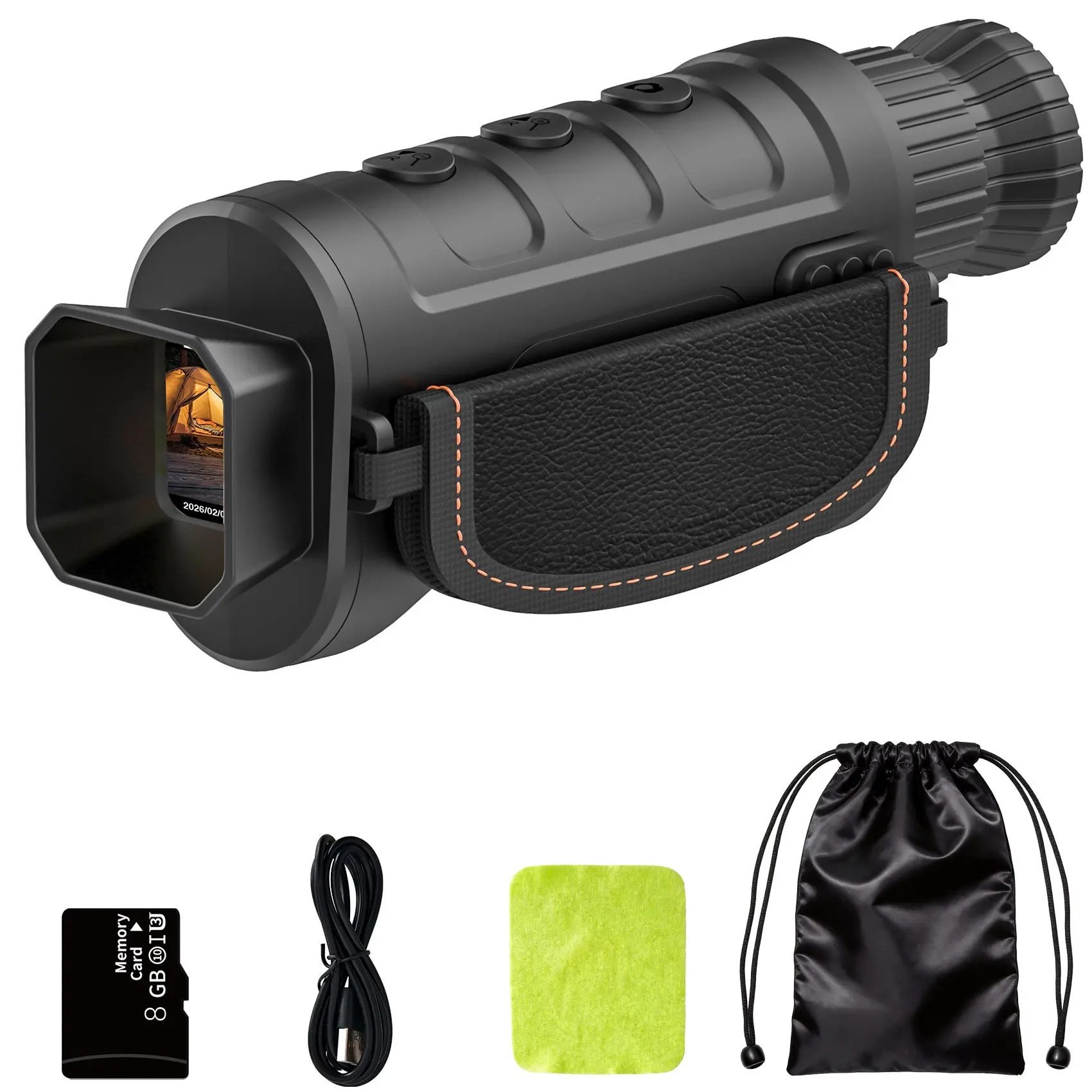 Night Vision Monocular Full HD1080P Video Night Vision Technology Long Distance Infrared Night Vision Goggles Binoculars for Hunting, Camping, Travel, Surveillance 8GB Inside Digital Zoom Binoculars