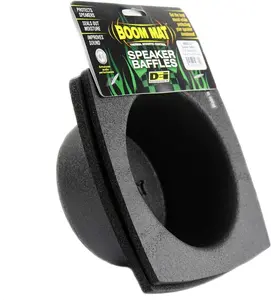 Design Engineering DEI 050331 Boom Mat Speaker Baffles, 6.5" Round Slim (Pack of 2)