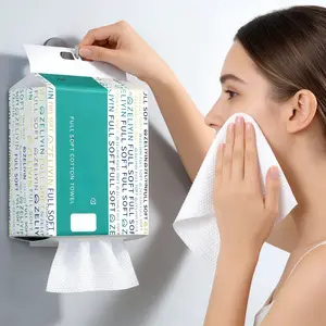 Disposable Face Towels  Thick Face Towelettes,Dual-Texture,Hanging Dry Wipes Face Towel Washcloth Facial Cleansing Thickened Makeup Remover Disposable Gentle Soft Face 【Large Pack】