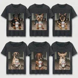 Comfort Colors 30+ Dog Breeds Dogs Diet Coke Smoking Shirt | Funny Gen Z Meme Graphic Tee | Trendy Streetwear Dog Outfit | Retro Dank Humor Shirt