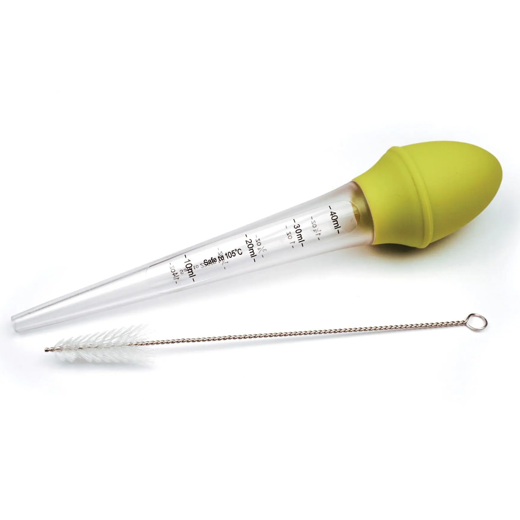 RSVP 1.25-oz Measuring Silicone Bulb Baster w/leaning Brush
