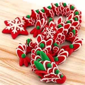 Christmas Cookie Dragon Ornament, Party Decoration Supplies, Snowflake Decorative Animal Figurine, Unique Gift for Fantasy Lovers, Perfect for Valentine's Day & Christmas, Ornaments Decor