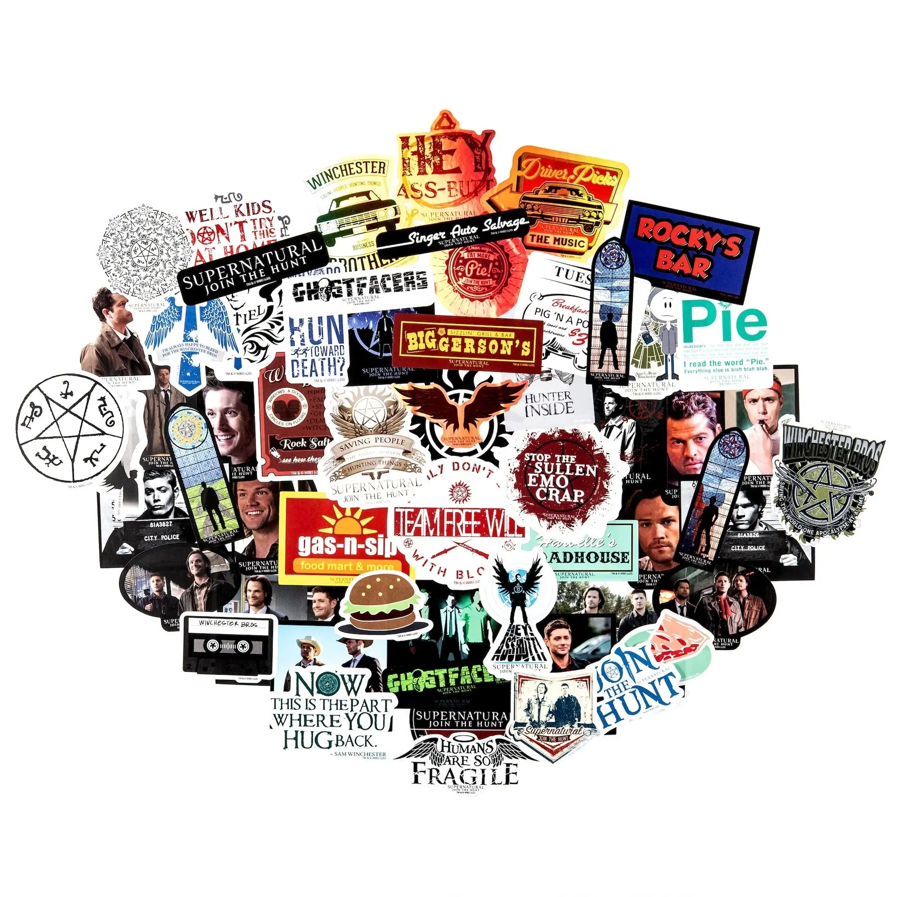Supernatural Winchester Brothers Decals (60-Pack)