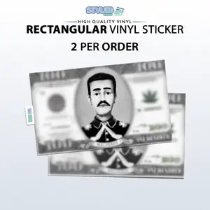 100 usa bill malverde rectangular vinyl sticker